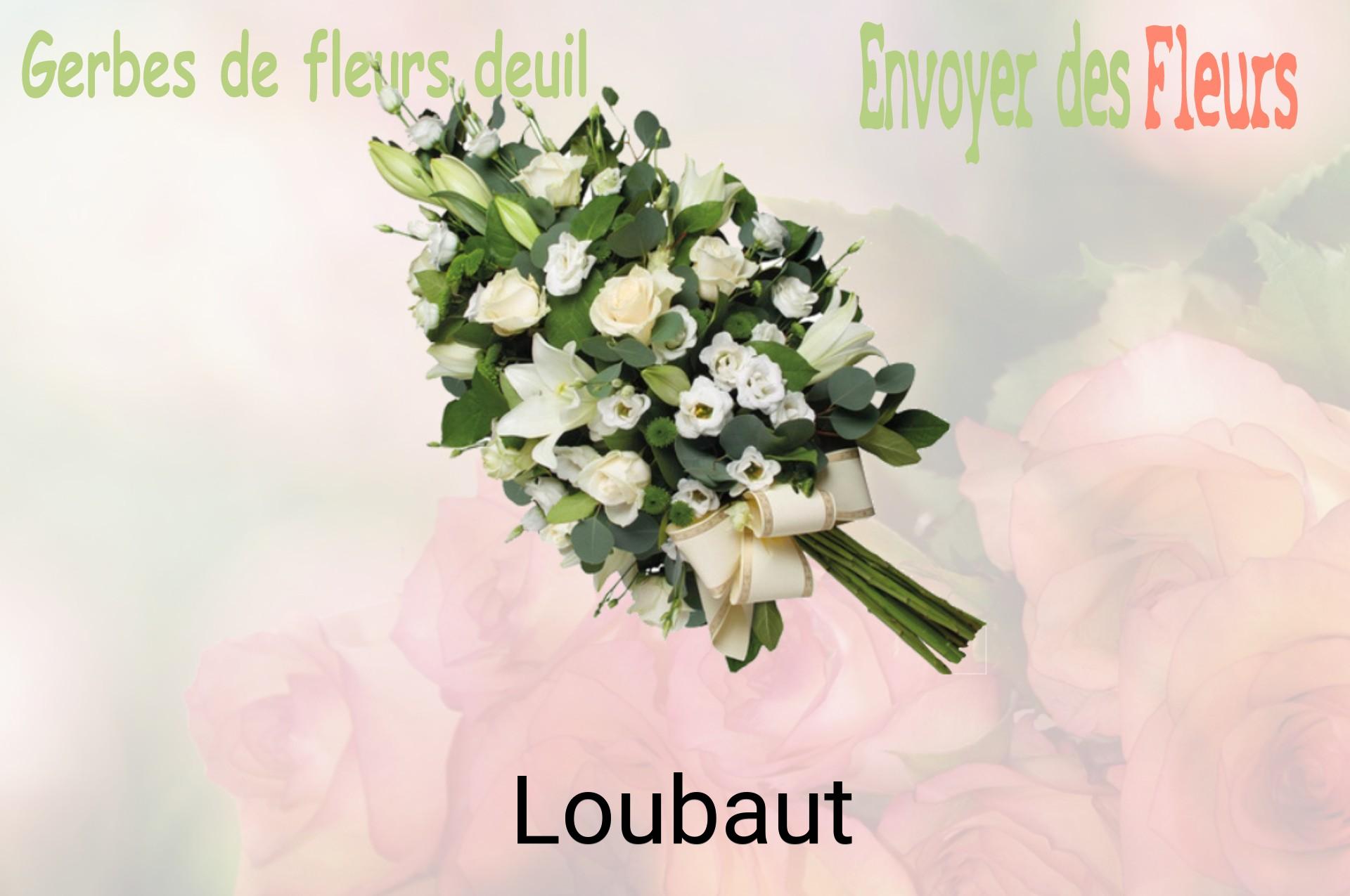 Gerbe de fleurs de deuil livrée à Loubaut